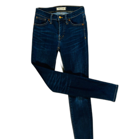 Madewell 9" Hi Rise Skinny Jeans Dark Wash 23 000 EUC Preppy Chic Basic - Picture 1 of 7